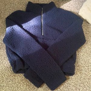 Never wear. SHEIN cropped fuzzy sweater. Large